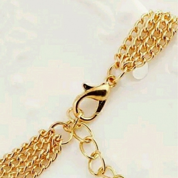 ⬇️ Multi Strand Pearl Statement Necklace - Picture 2 of 2